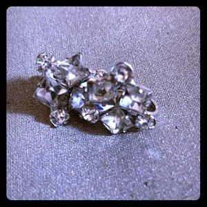 Mid-Century Rhinestone Screwback Earrings
